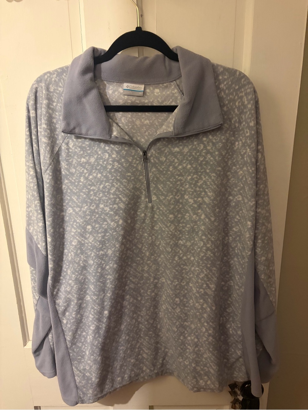 Columbia Men's Light Lavender Patterned Half-Zip Pullover